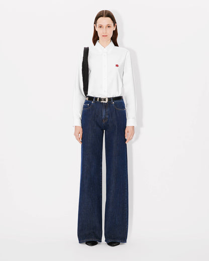Kenzo Boke Flower Embroidered Fitted Shirt Women's