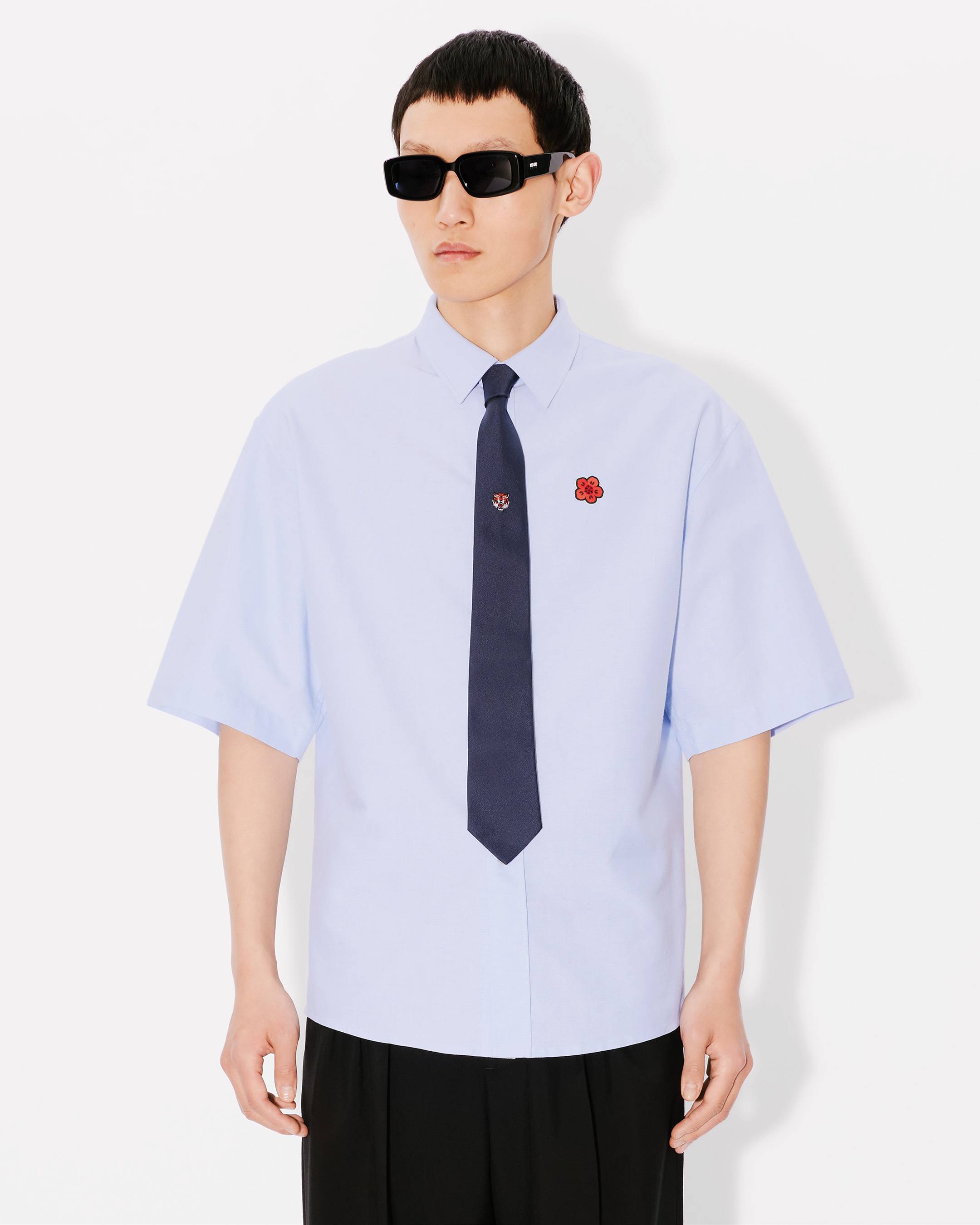 Kenzo Boke Flower Embroidered Casual Shirt