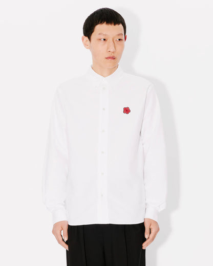 Kenzo Boke Flower Embroidered Shirt In Oxford Cotton
