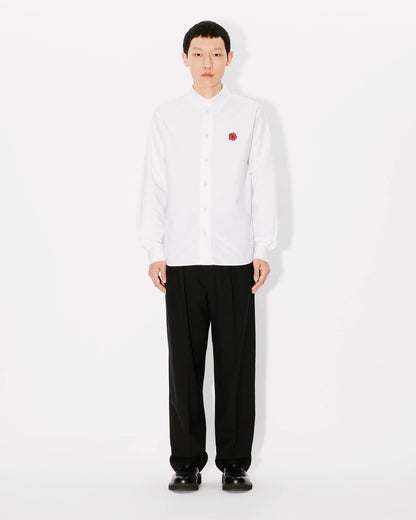 Kenzo Boke Flower Embroidered Shirt In Oxford Cotton