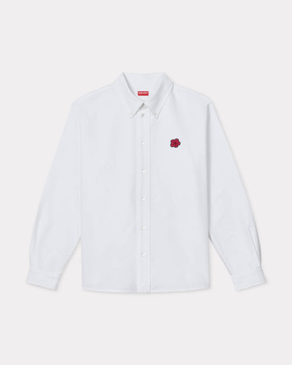 Kenzo Boke Flower Embroidered Shirt In Oxford Cotton