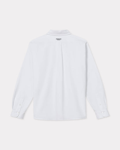 Kenzo Boke Flower Embroidered Shirt In Oxford Cotton
