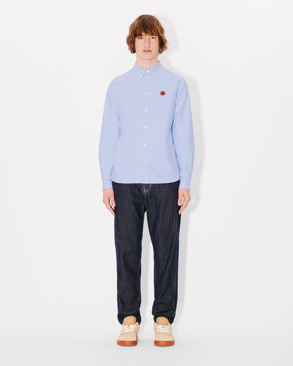 Kenzo Boke Flower Embroidered Shirt In Oxford Cotton