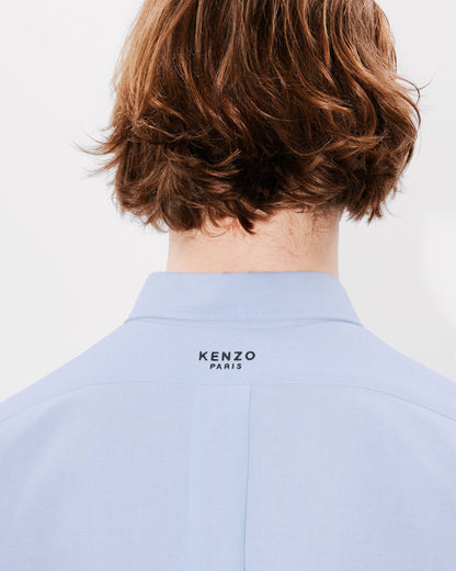 Kenzo Boke Flower Embroidered Shirt In Oxford Cotton