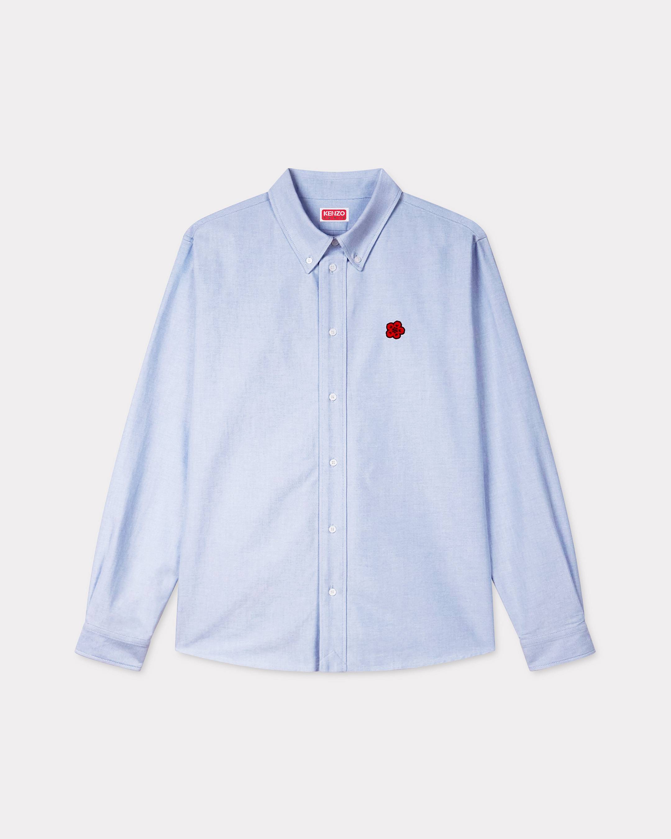 Kenzo Boke Flower Embroidered Shirt In Oxford Cotton
