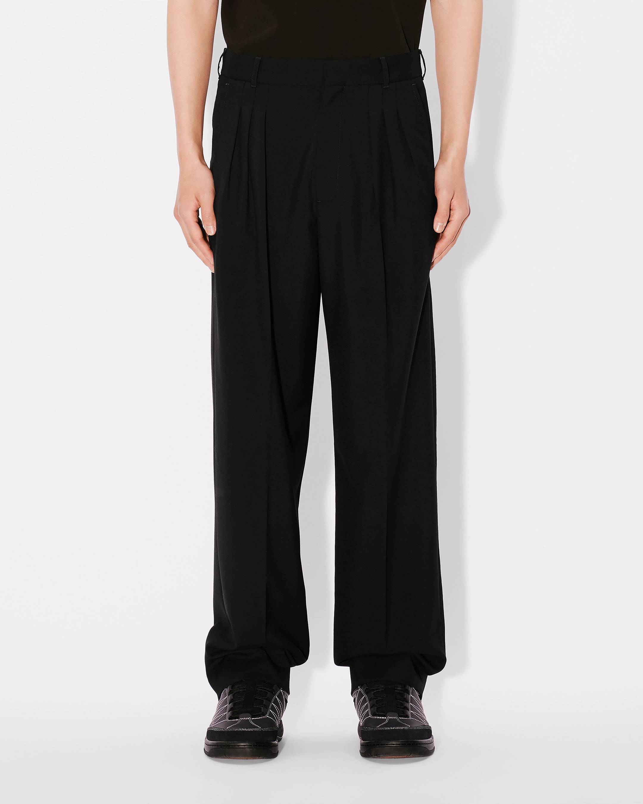 Kenzo Pleated Tailored Pants In Virgin Wool