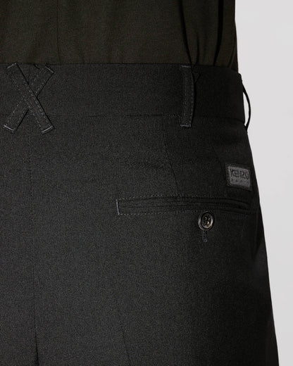 Kenzo Pleated Tailored Pants In Virgin Wool