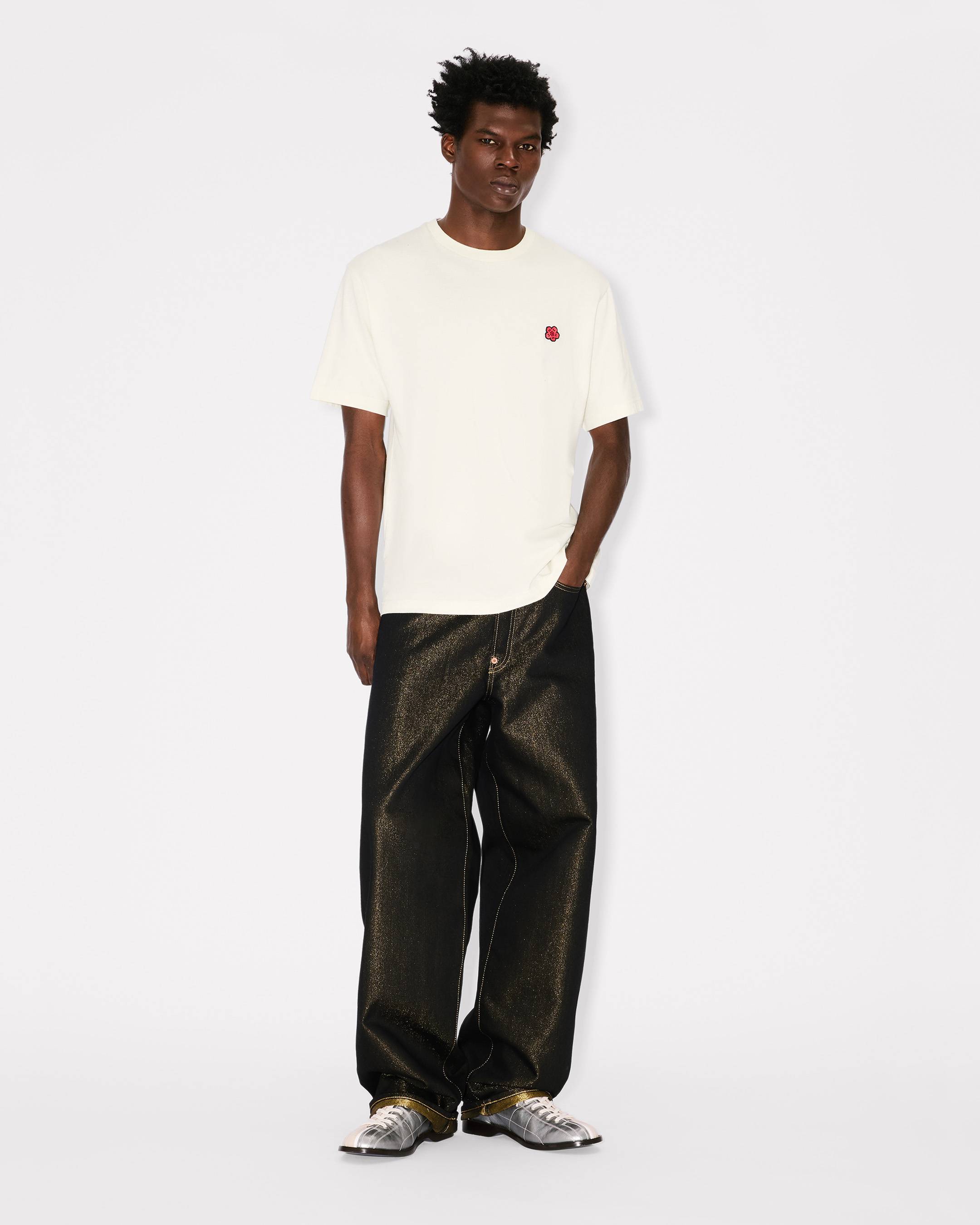 Kenzo Boke Flower Embroidered Tshirt In Cotton