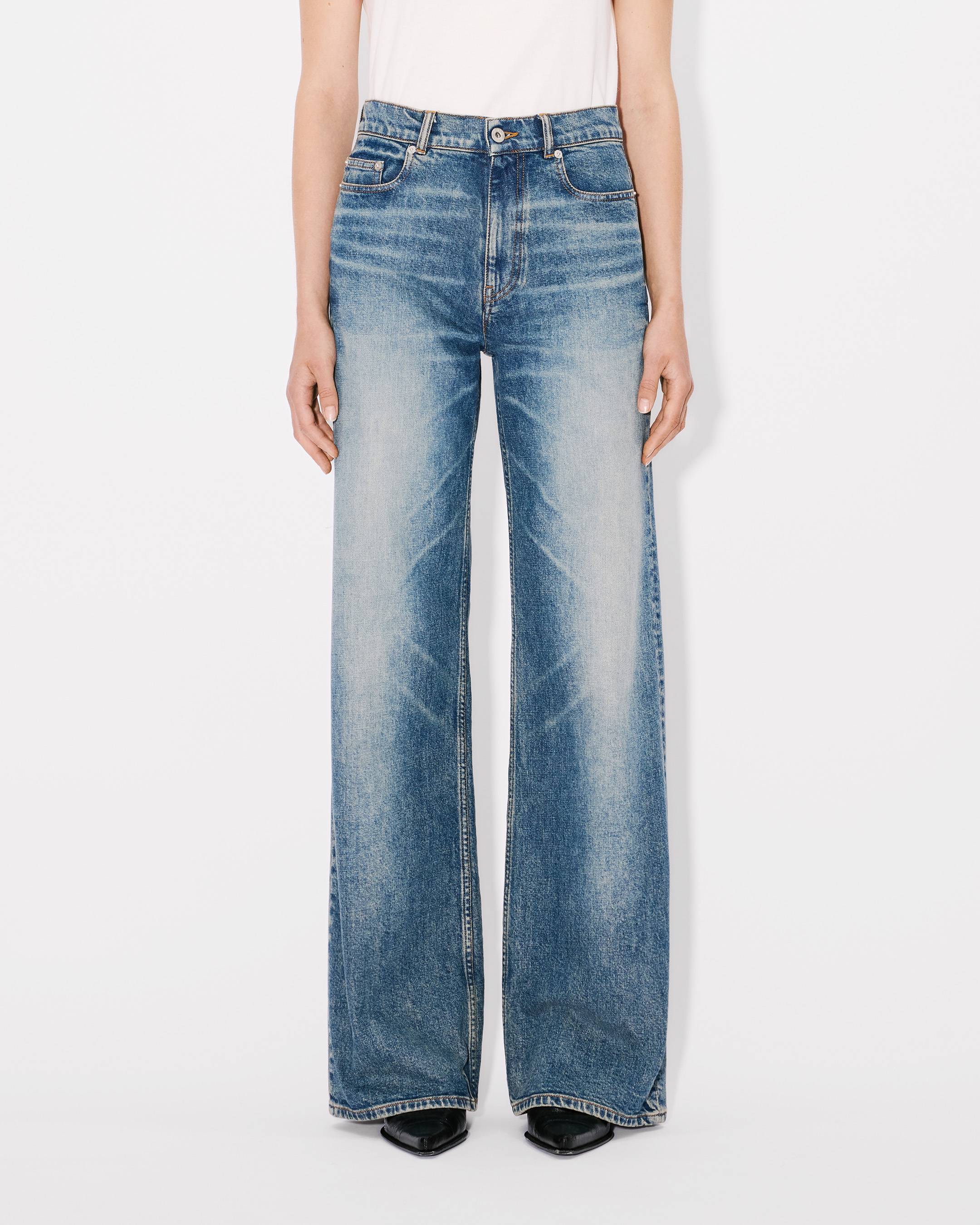 Kenzo Ayame Wide Jeans In Stretch Japanese Denim Women's