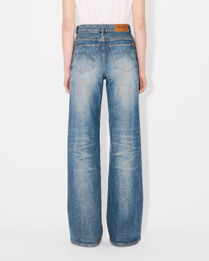 Kenzo Ayame Wide Jeans In Stretch Japanese Denim Women's