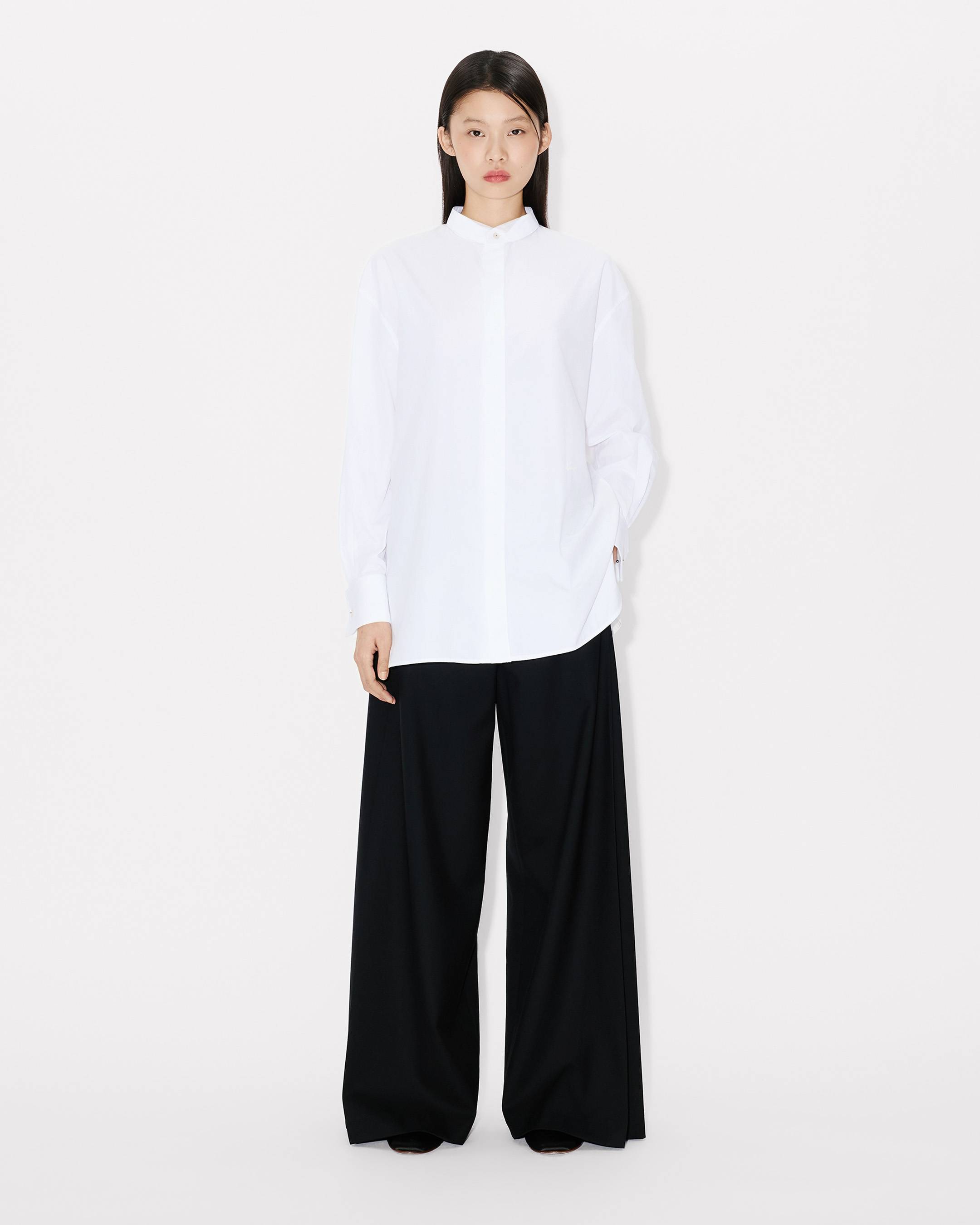 Kenzo Wide Leg Pants In Virgin Wool Women's