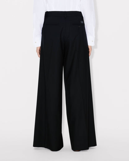 Kenzo Wide Leg Pants In Virgin Wool Women's