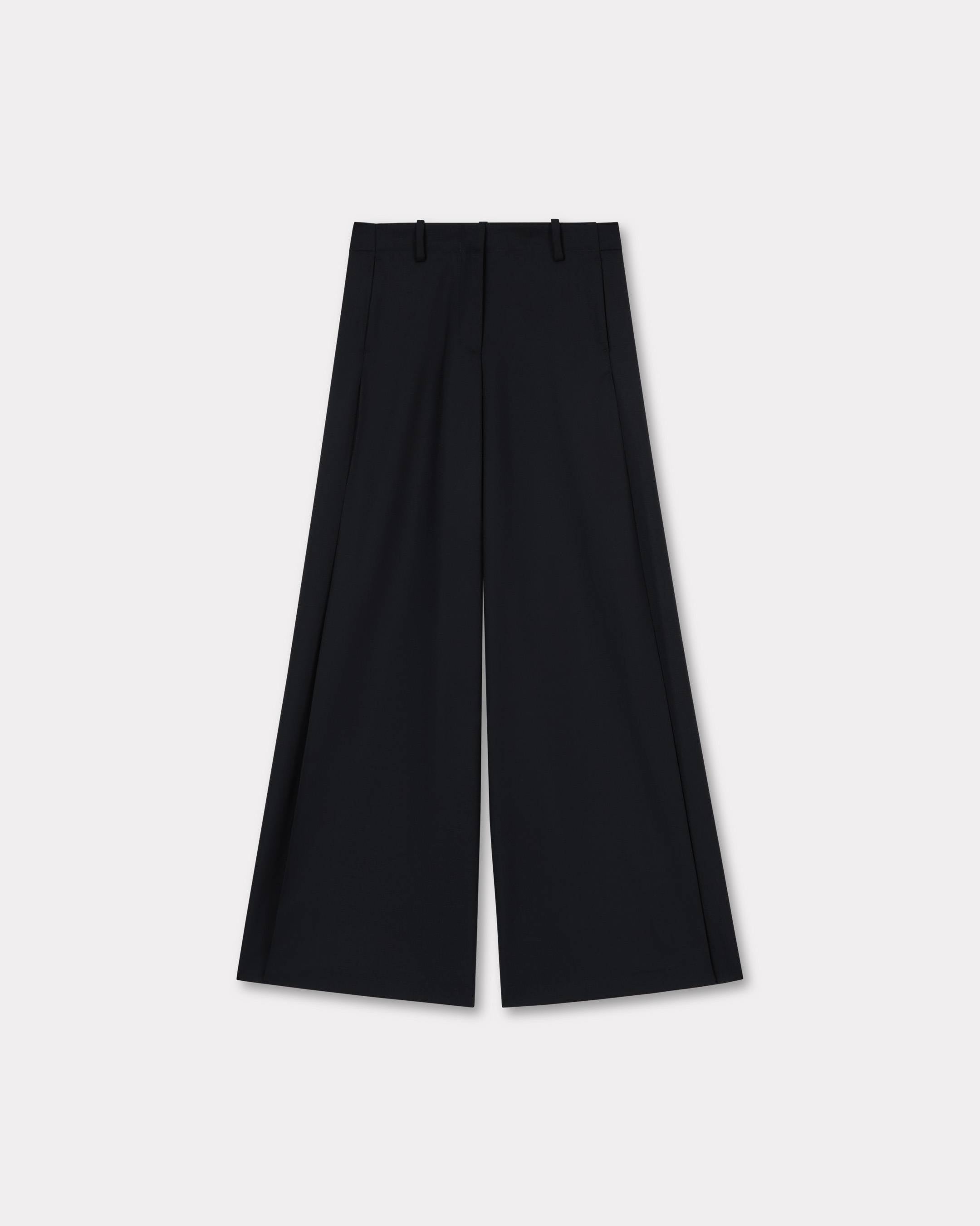 Kenzo Wide Leg Pants In Virgin Wool Women's