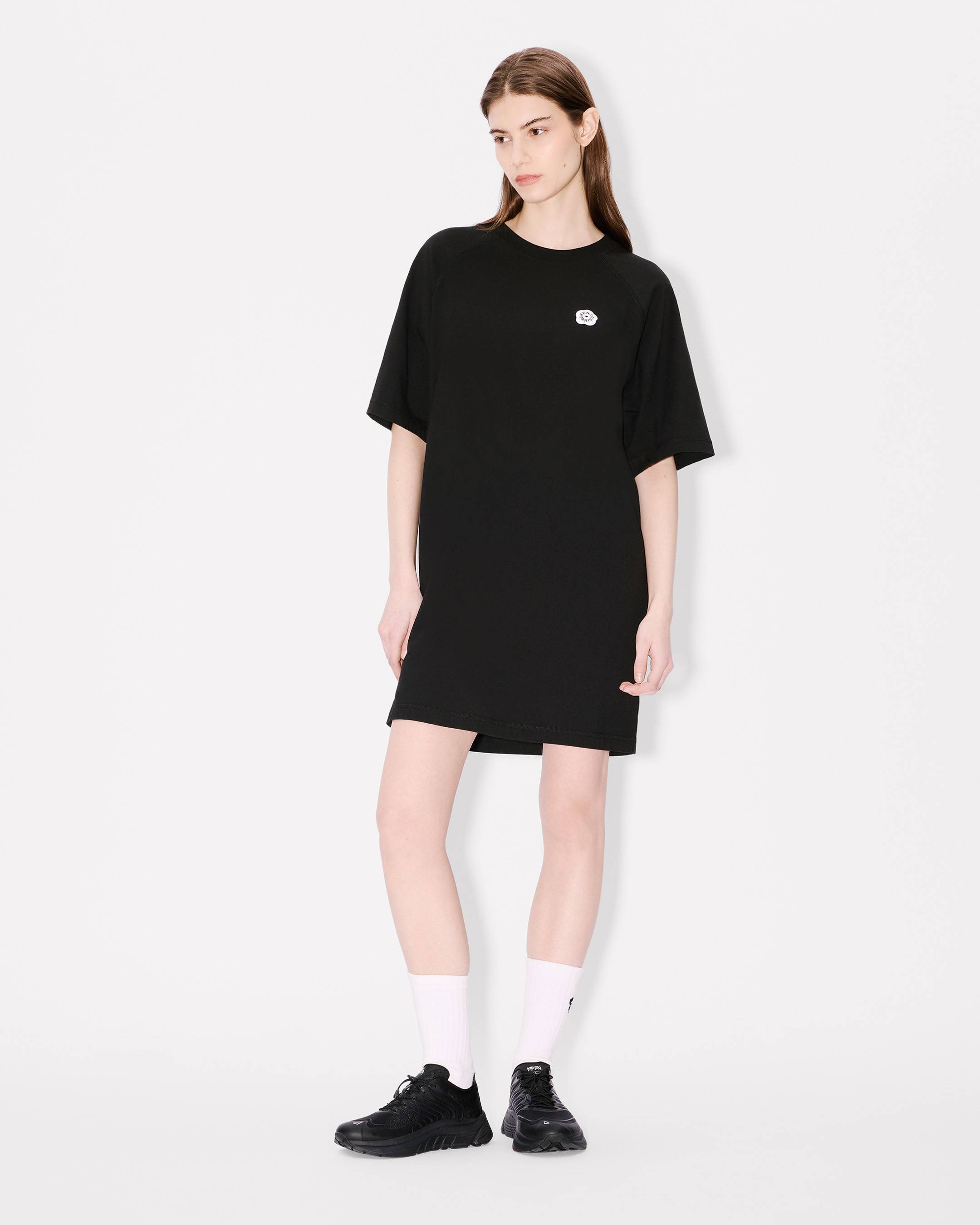 Kenzo Boke Flower 20 Embroidered Oversized Tshirt Dress In Cotton Women's