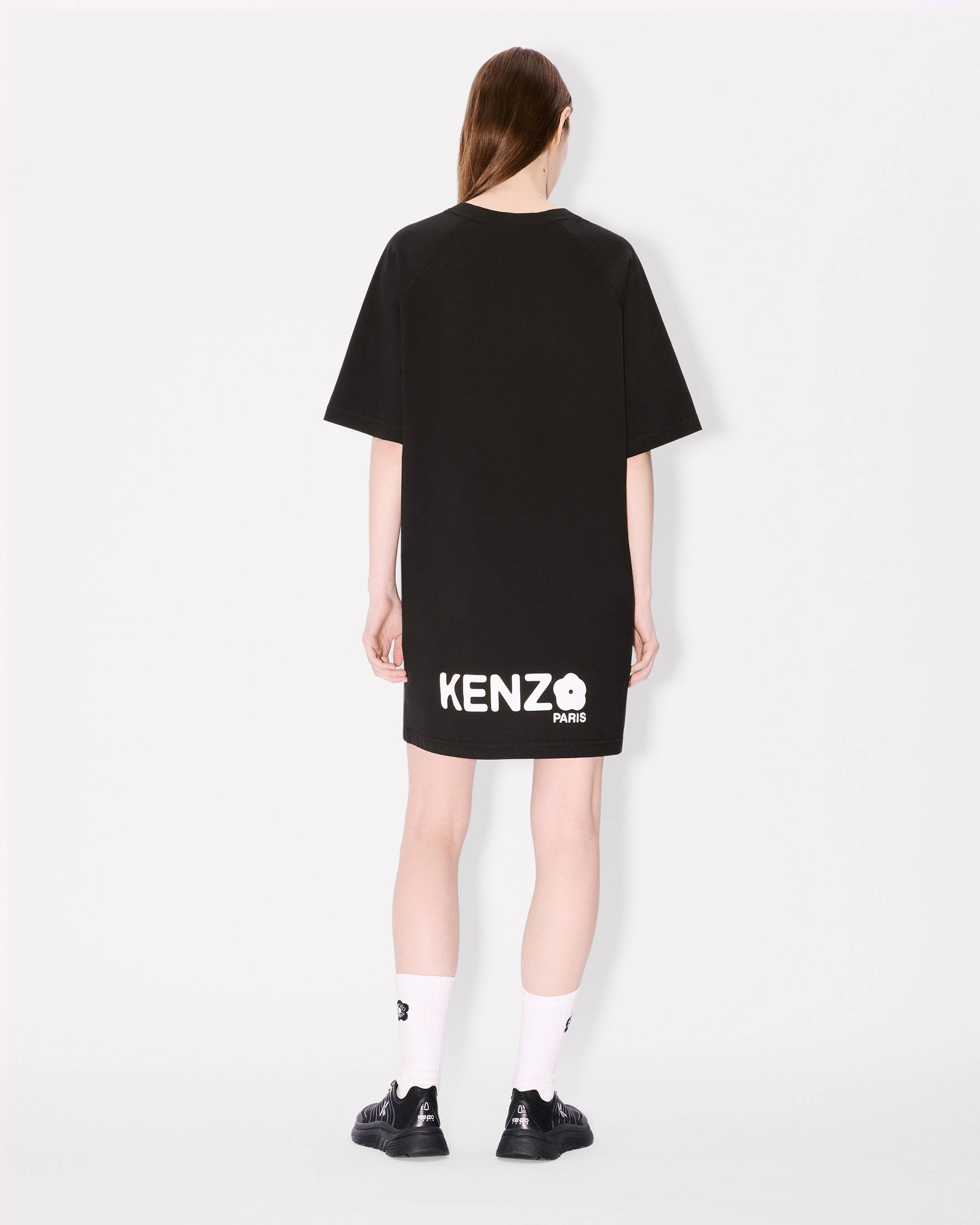 Kenzo Boke Flower 20 Embroidered Oversized Tshirt Dress In Cotton Women's