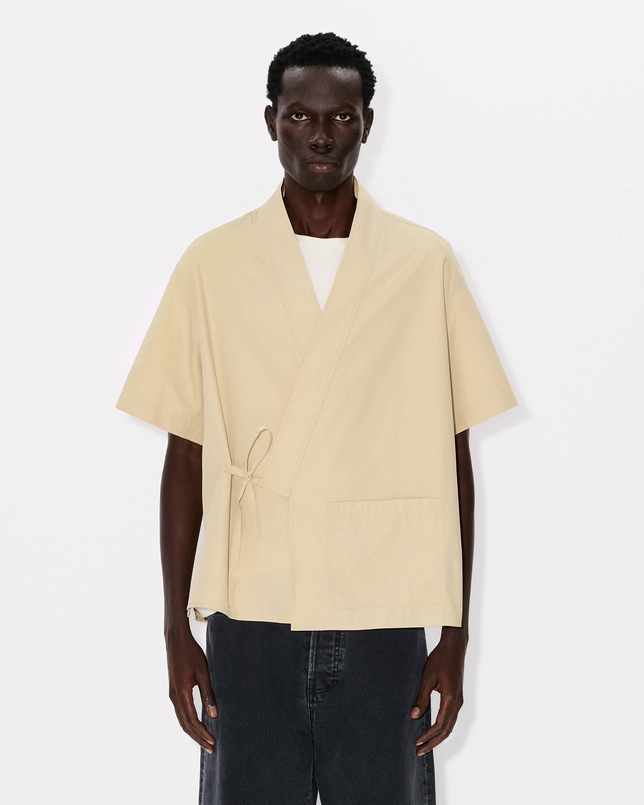 Kenzo Kimono Shirt In Cotton Ripstop