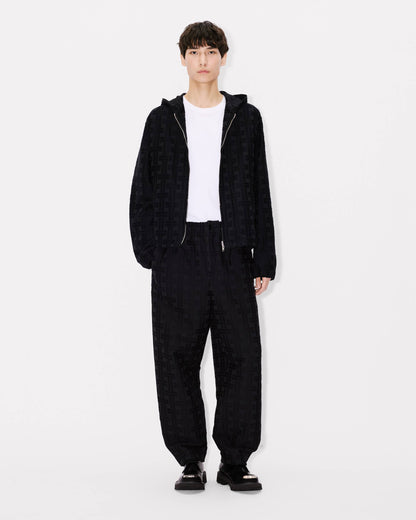 Kenzo Weave Hooded Overshirt In Cotton Jacquard