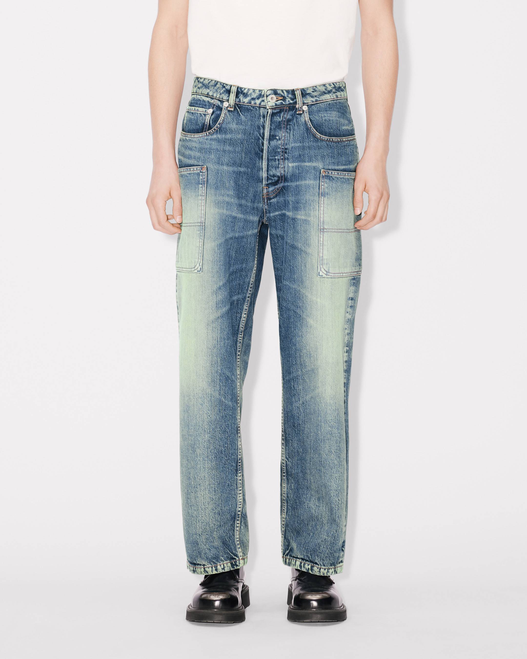 Kenzo Cargo Monkey Fit Jeans In Japanese Denim