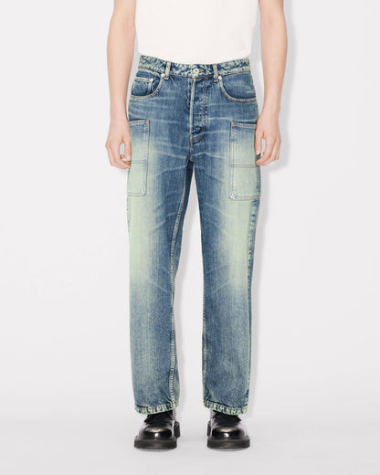 Kenzo Cargo Monkey Fit Jeans In Japanese Denim