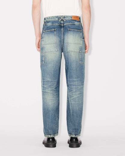 Kenzo Cargo Monkey Fit Jeans In Japanese Denim