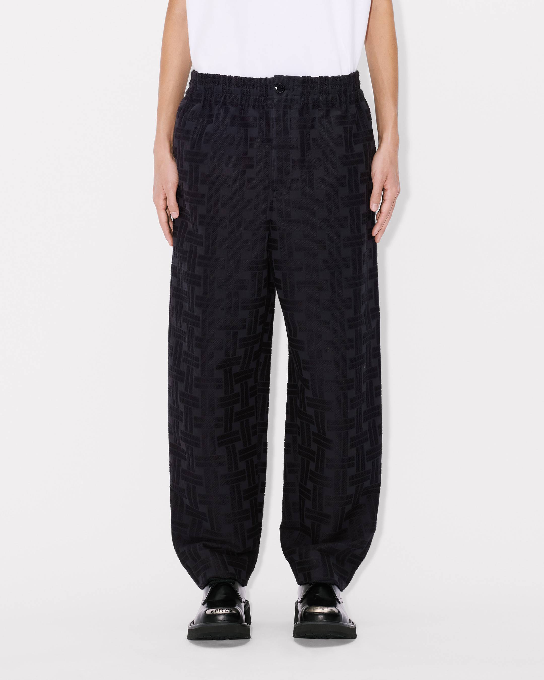 Kenzo Weave Jogpants In Cotton Jacquard