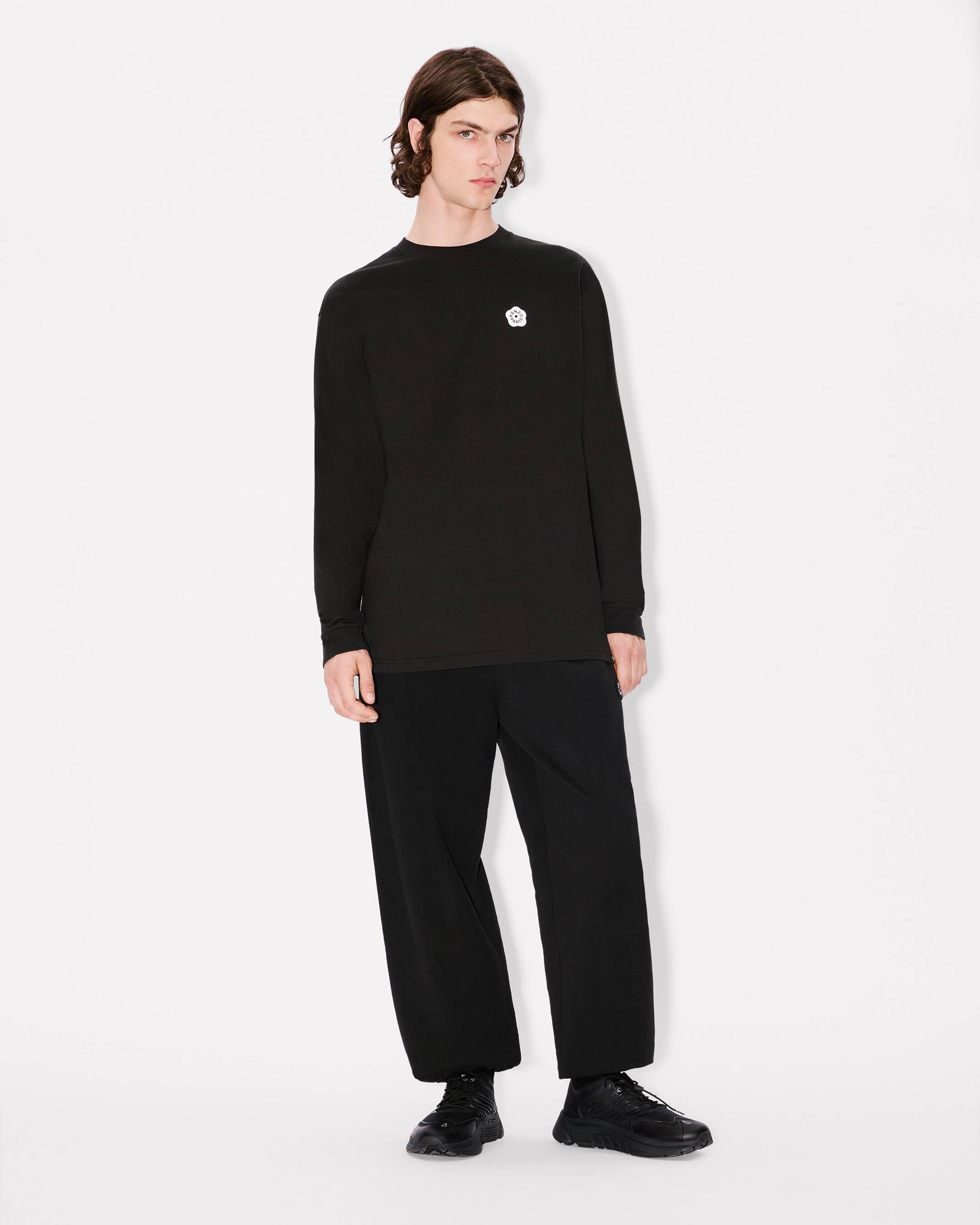 Kenzo Boke Flower 20 Embroidered Straight Jogpants In Cotton