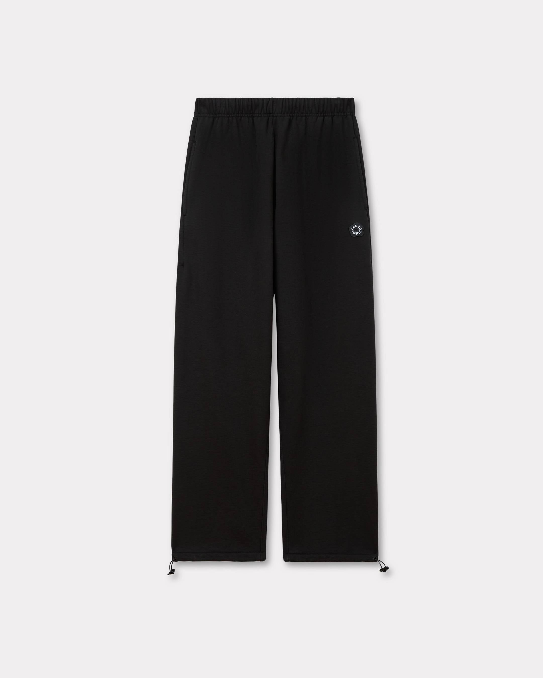 Kenzo Boke Flower 20 Embroidered Straight Jogpants In Cotton