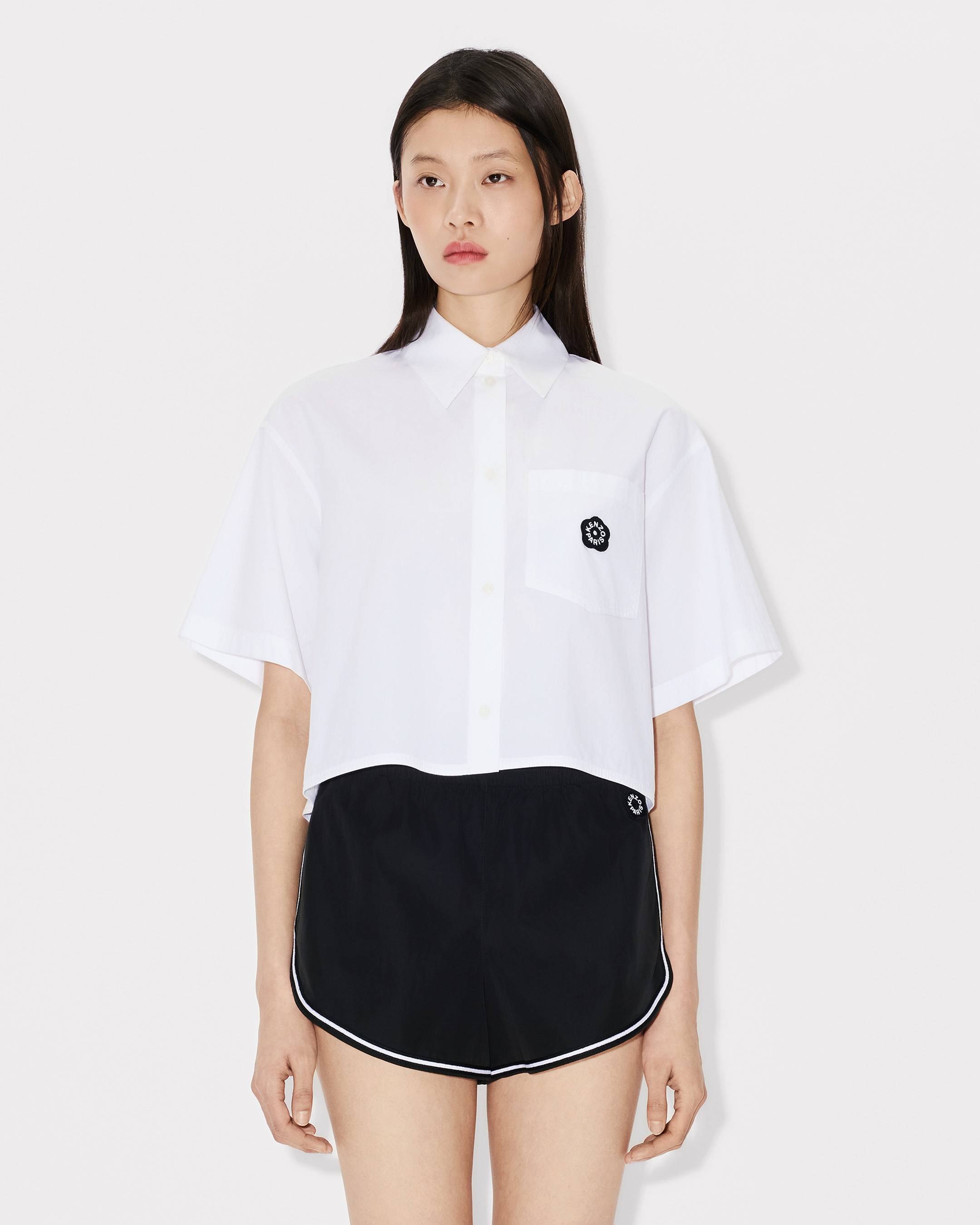 Kenzo Boke Flower 20 Short Dropped Shoulders Shirt In Cotton Poplin Women's