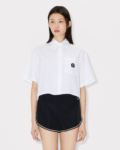 Kenzo Boke Flower 20 Short Dropped Shoulders Shirt In Cotton Poplin Women's