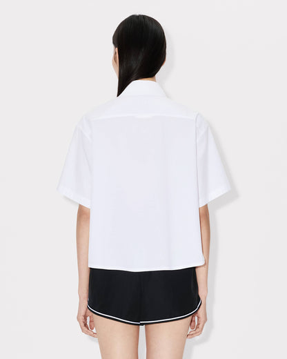 Kenzo Boke Flower 20 Short Dropped Shoulders Shirt In Cotton Poplin Women's