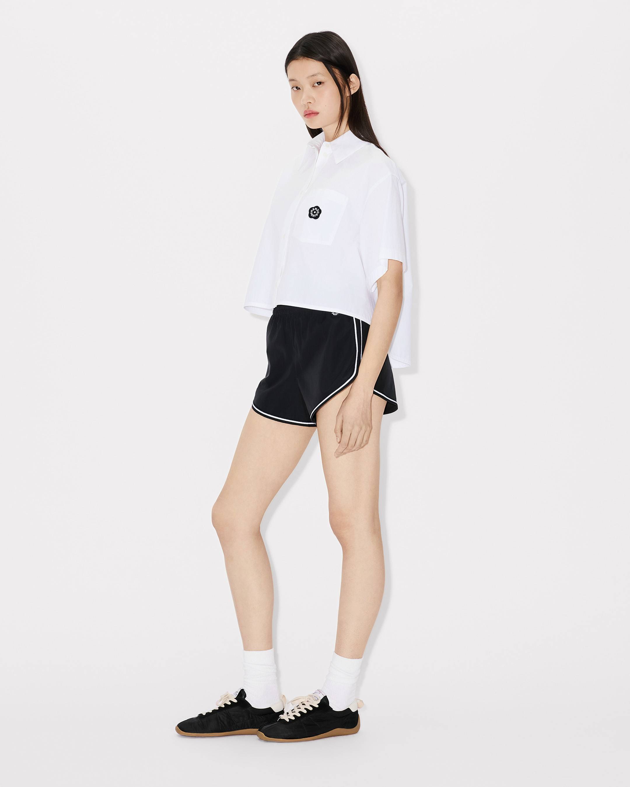 Kenzo Boke Flower 20 Short Dropped Shoulders Shirt In Cotton Poplin Women's