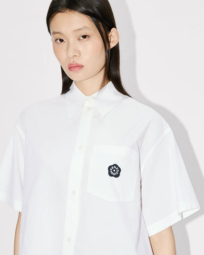 Kenzo Boke Flower 20 Short Dropped Shoulders Shirt In Cotton Poplin Women's