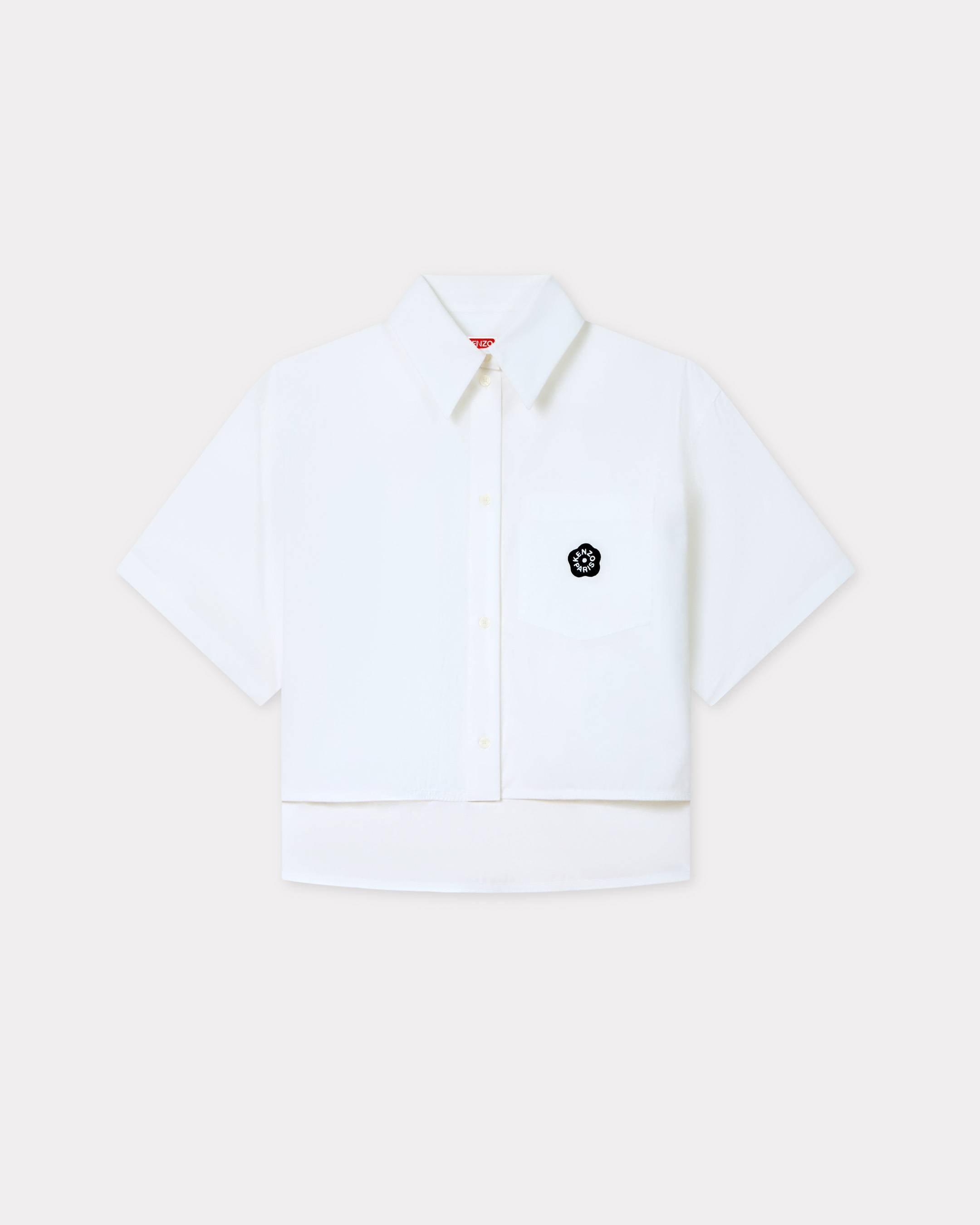 Kenzo Boke Flower 20 Short Dropped Shoulders Shirt In Cotton Poplin Women's