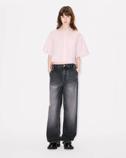Kenzo Boke Flower 20 Short Dropped Shoulders Shirt In Cotton Poplin Women's