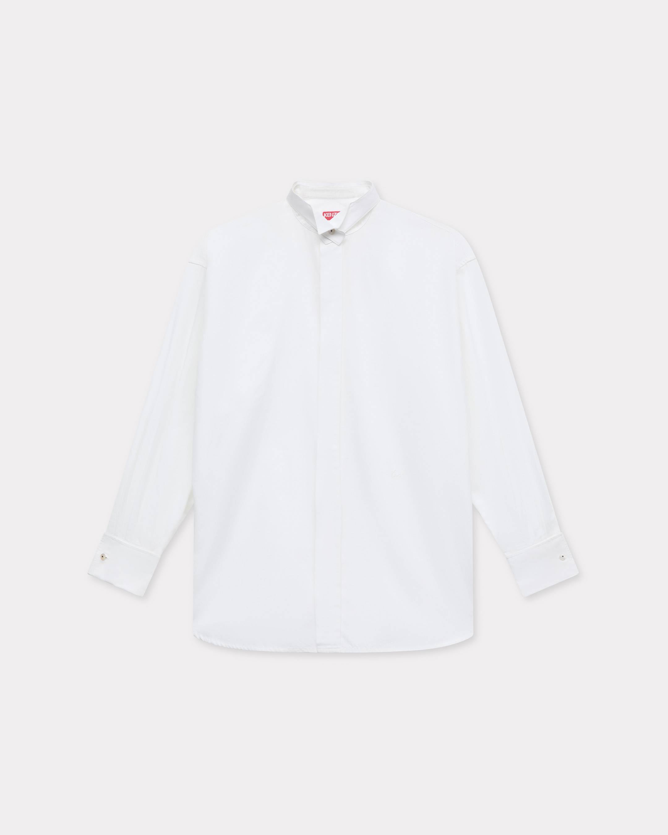 Kenzo Stand Collar Oversized Shirt In Cotton Poplin Women's