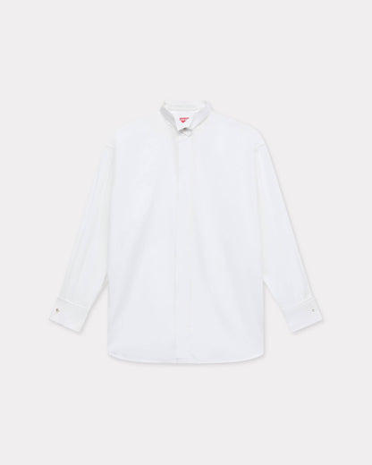 Kenzo Stand Collar Oversized Shirt In Cotton Poplin Women's