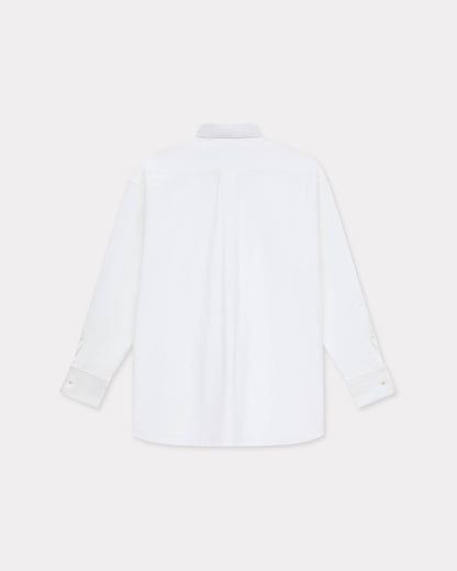 Kenzo Stand Collar Oversized Shirt In Cotton Poplin Women's
