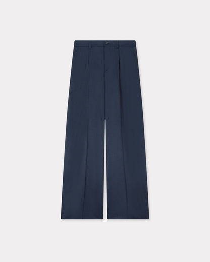 Kenzo Weave Wide Leg Pants In Wool Jacquard Women's