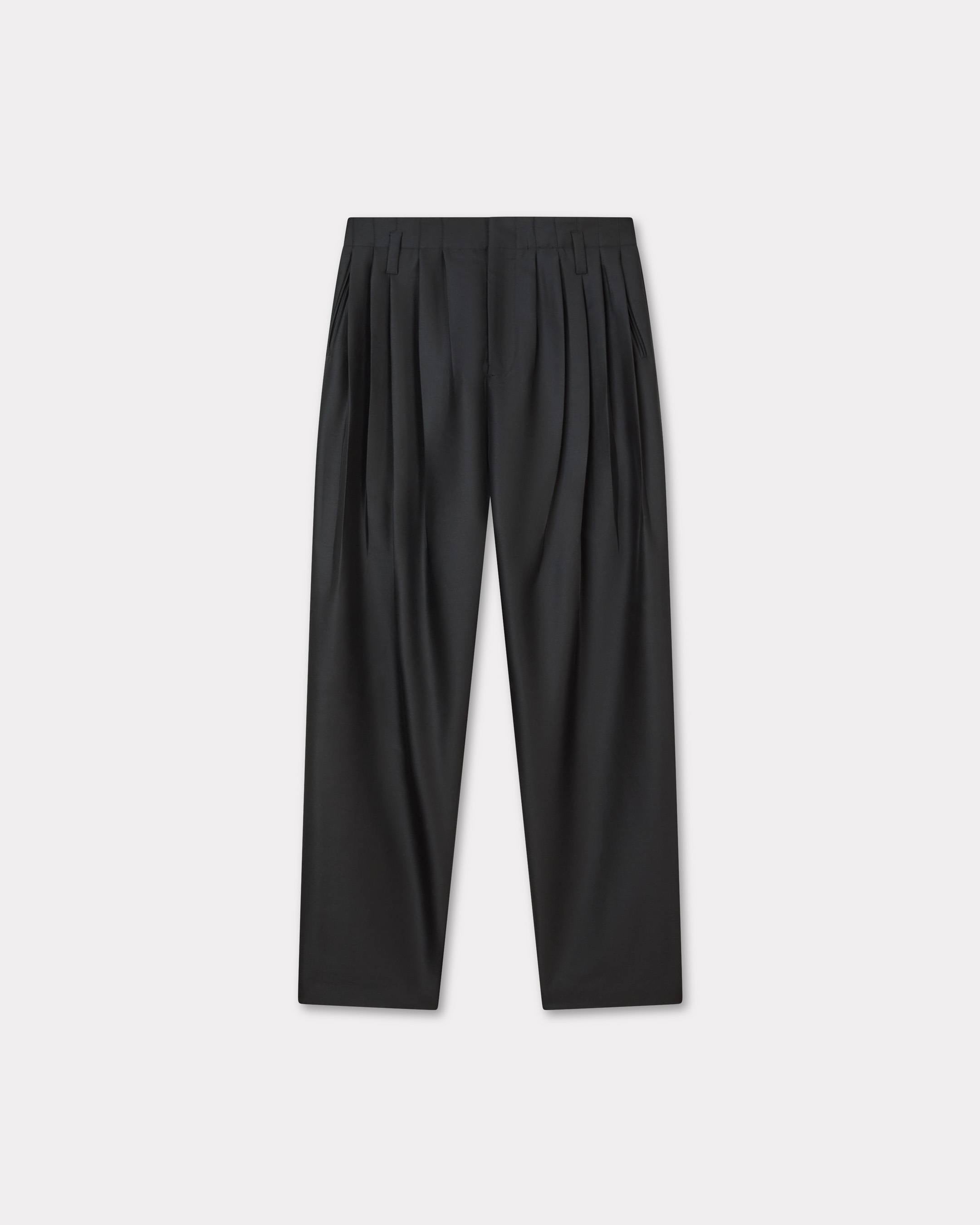 Kenzo Tailored Plaited Pants In Virgin Wool And Silk Women's