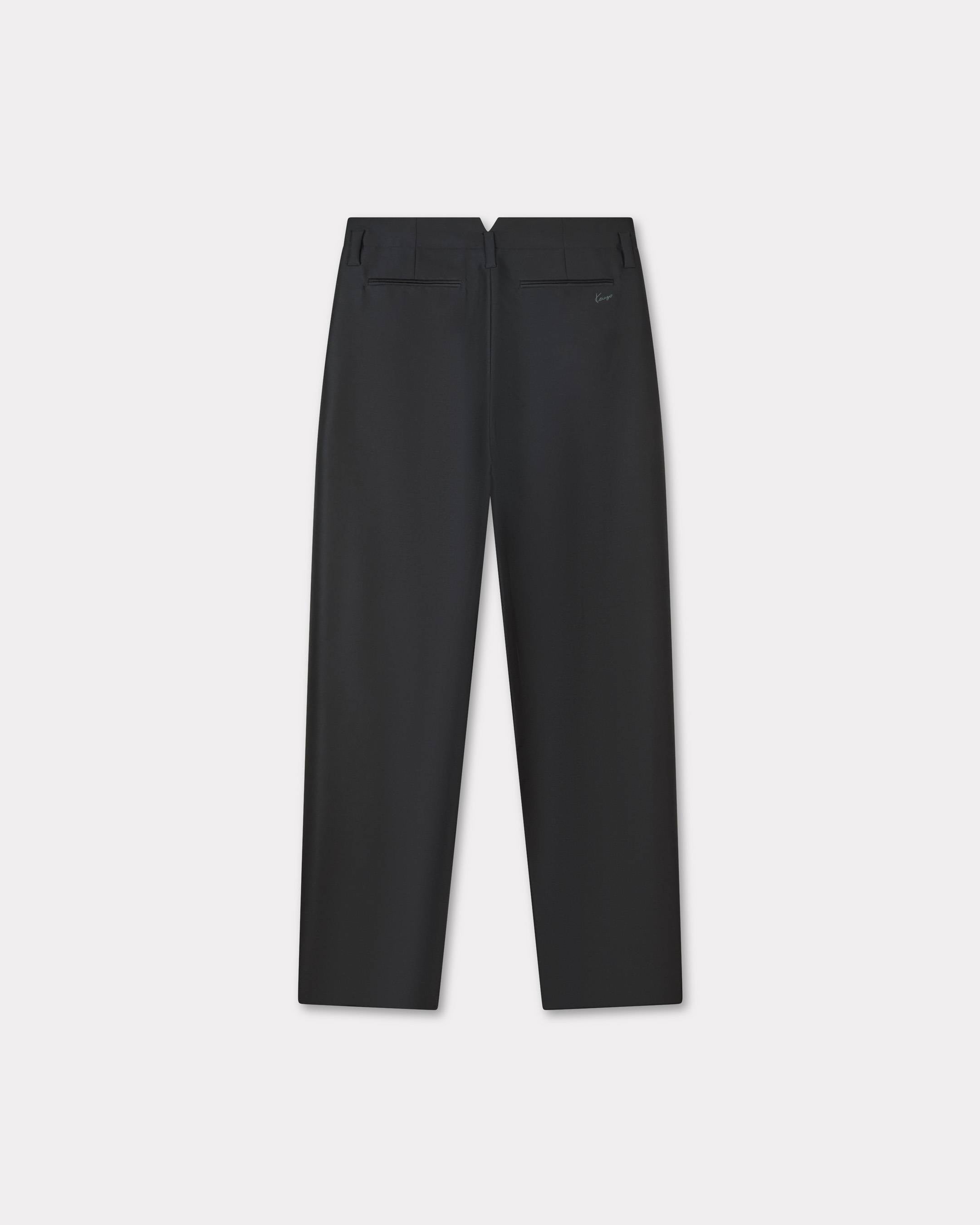 Kenzo Tailored Plaited Pants In Virgin Wool And Silk Women's