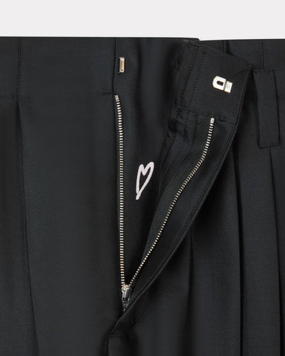 Kenzo Tailored Plaited Pants In Virgin Wool And Silk Women's