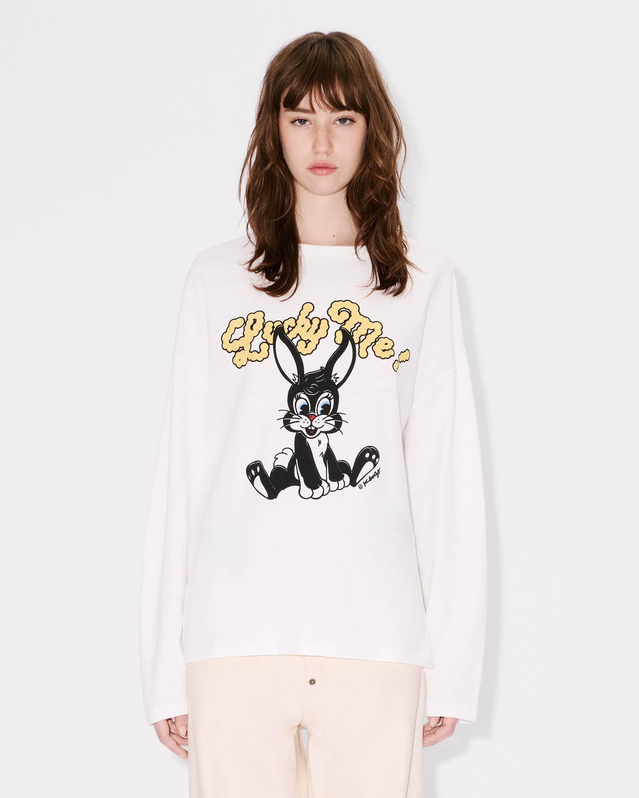 Kenzo Cartoon Long Sleeves Tshirt In Cotton Women's
