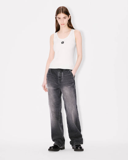 Kenzo Boke Flower 20 Embroidered Tank Top In Mixed Viscose Women's