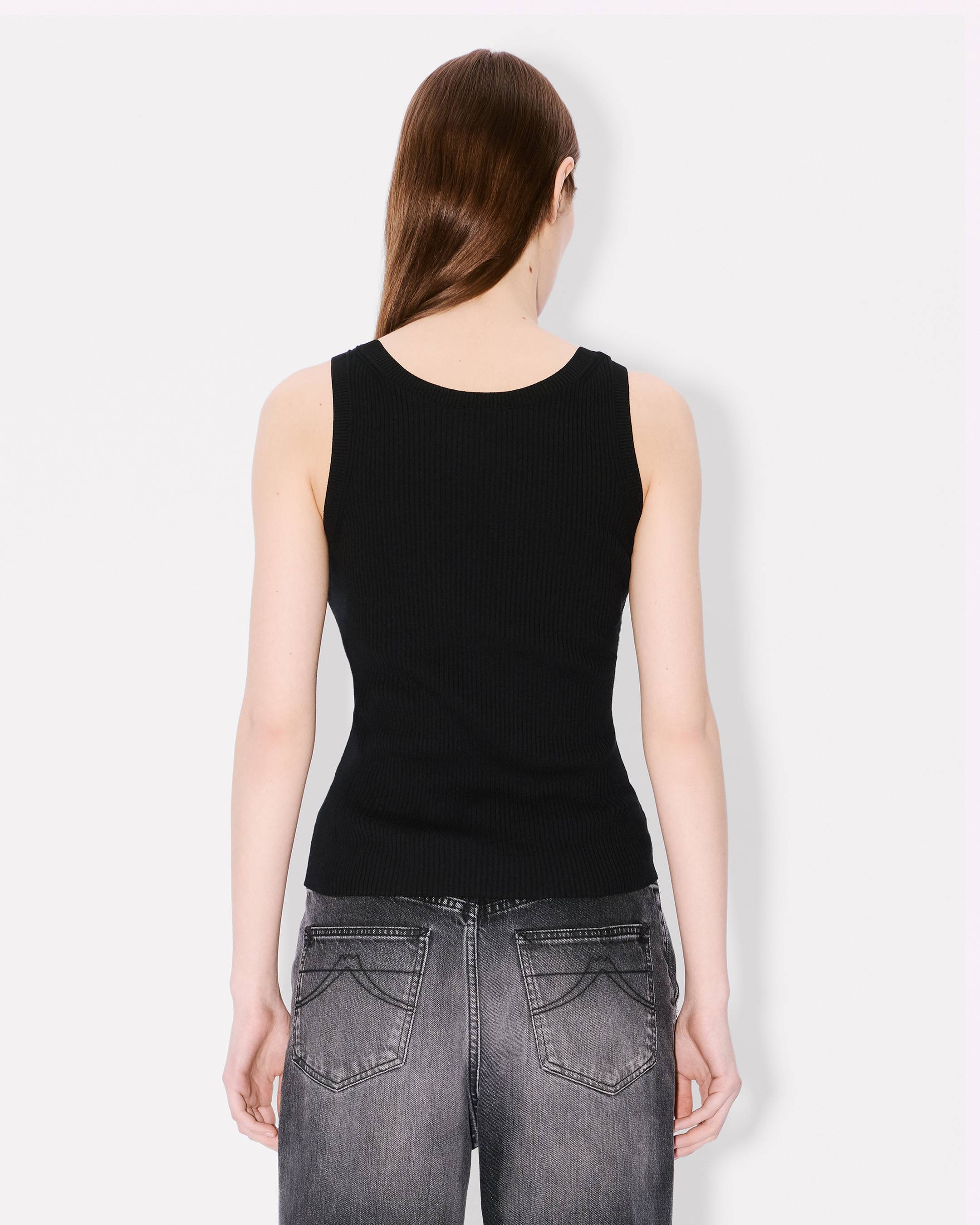 Kenzo Boke Flower 20 Embroidered Tank Top In Mixed Viscose Women's