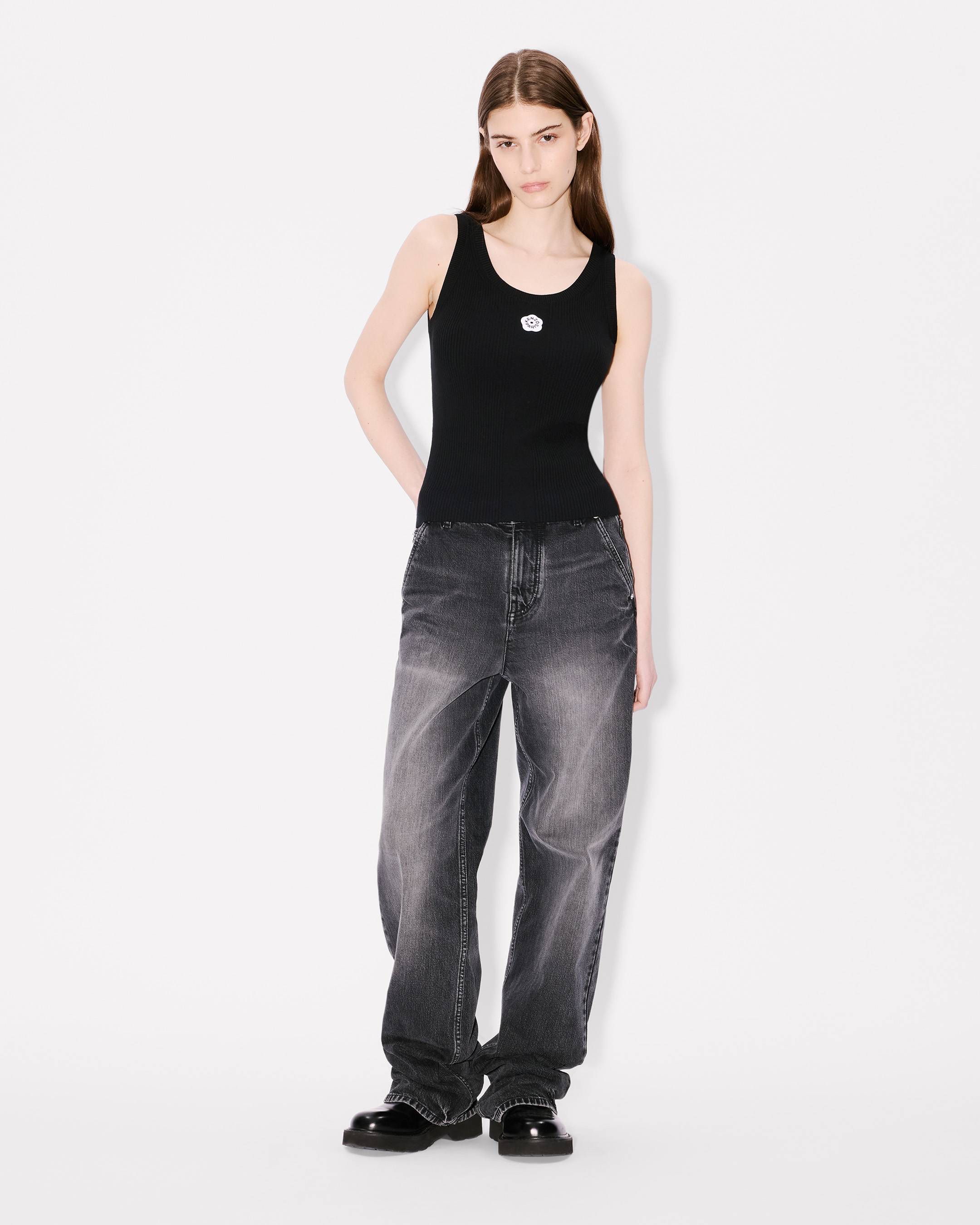 Kenzo Boke Flower 20 Embroidered Tank Top In Mixed Viscose Women's