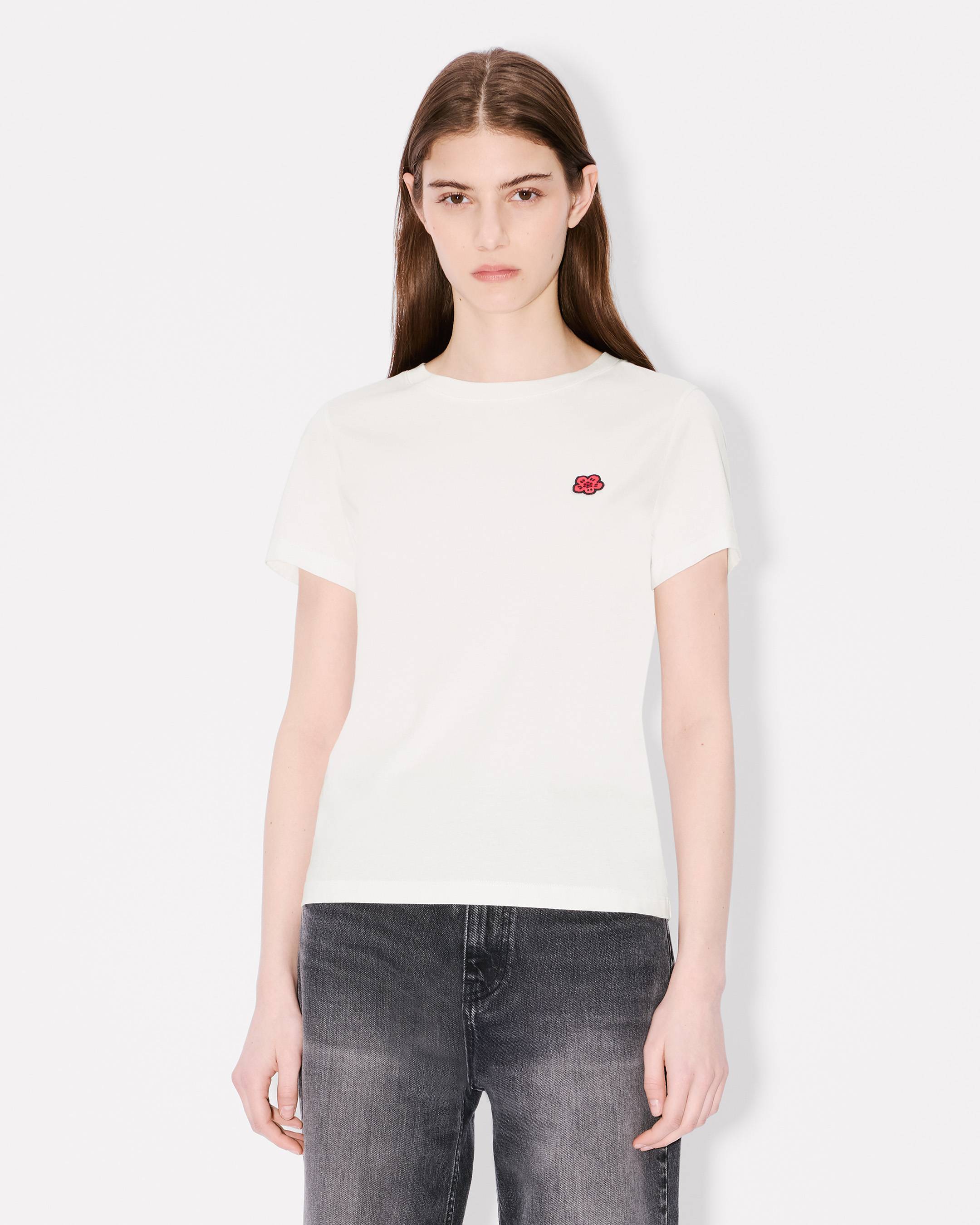 Kenzo Boke Flower Embroidered Tshirt In Cotton Women's