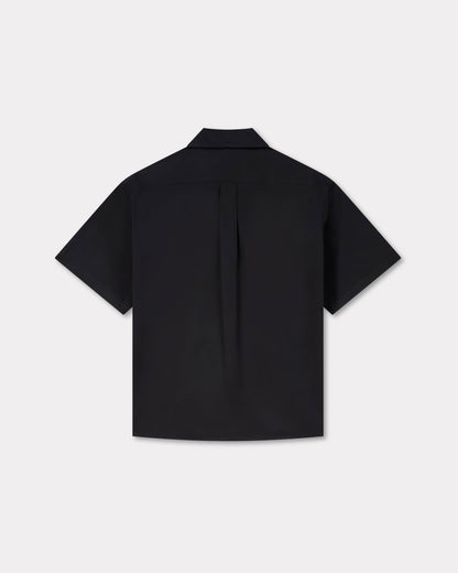 Kenzo Kimono Short Sleeve Shirt In Cotton Poplin