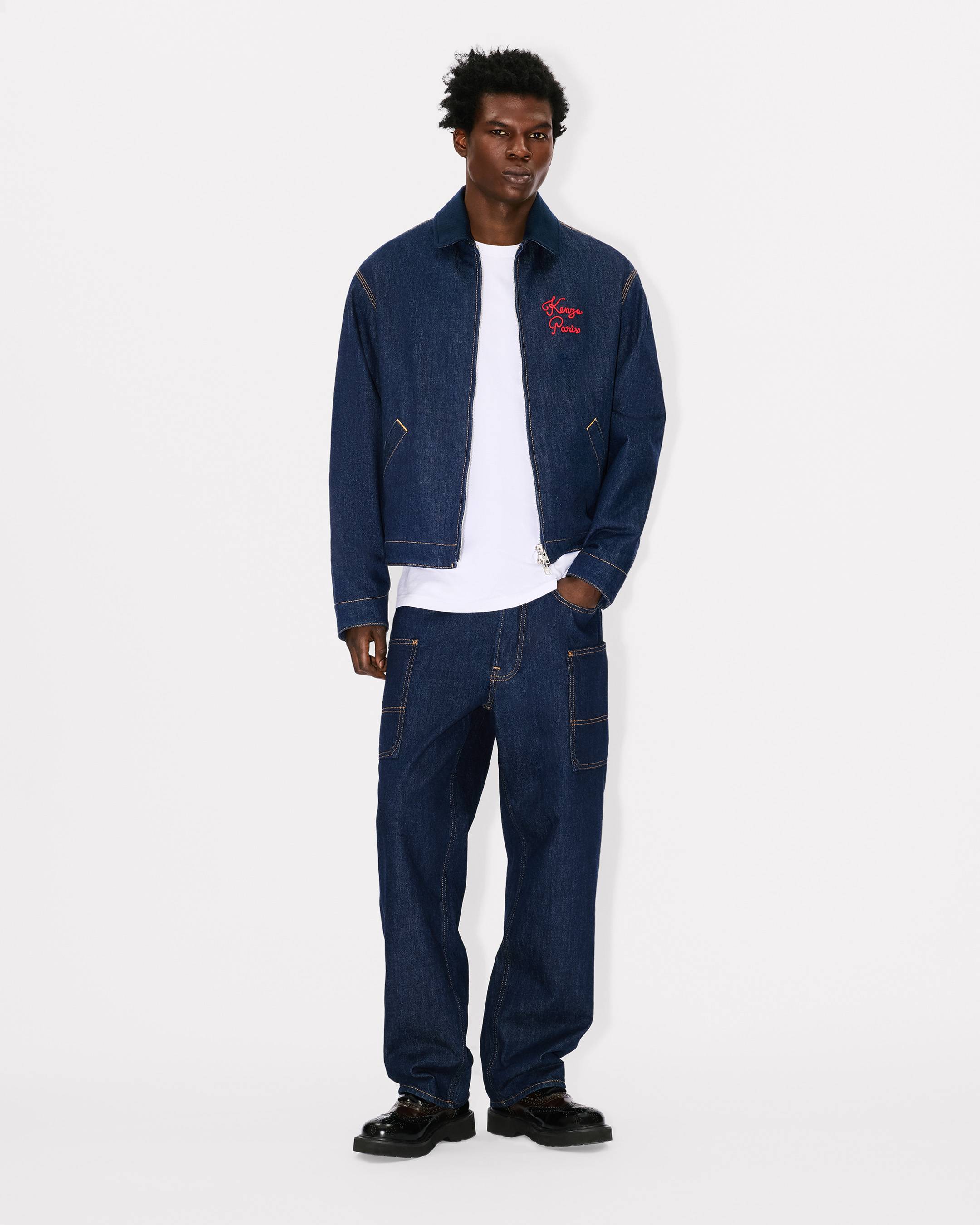Kenzo Cargo Monkey Fit Jeans In Japanese Denim