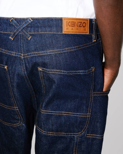 Kenzo Cargo Monkey Fit Jeans In Japanese Denim