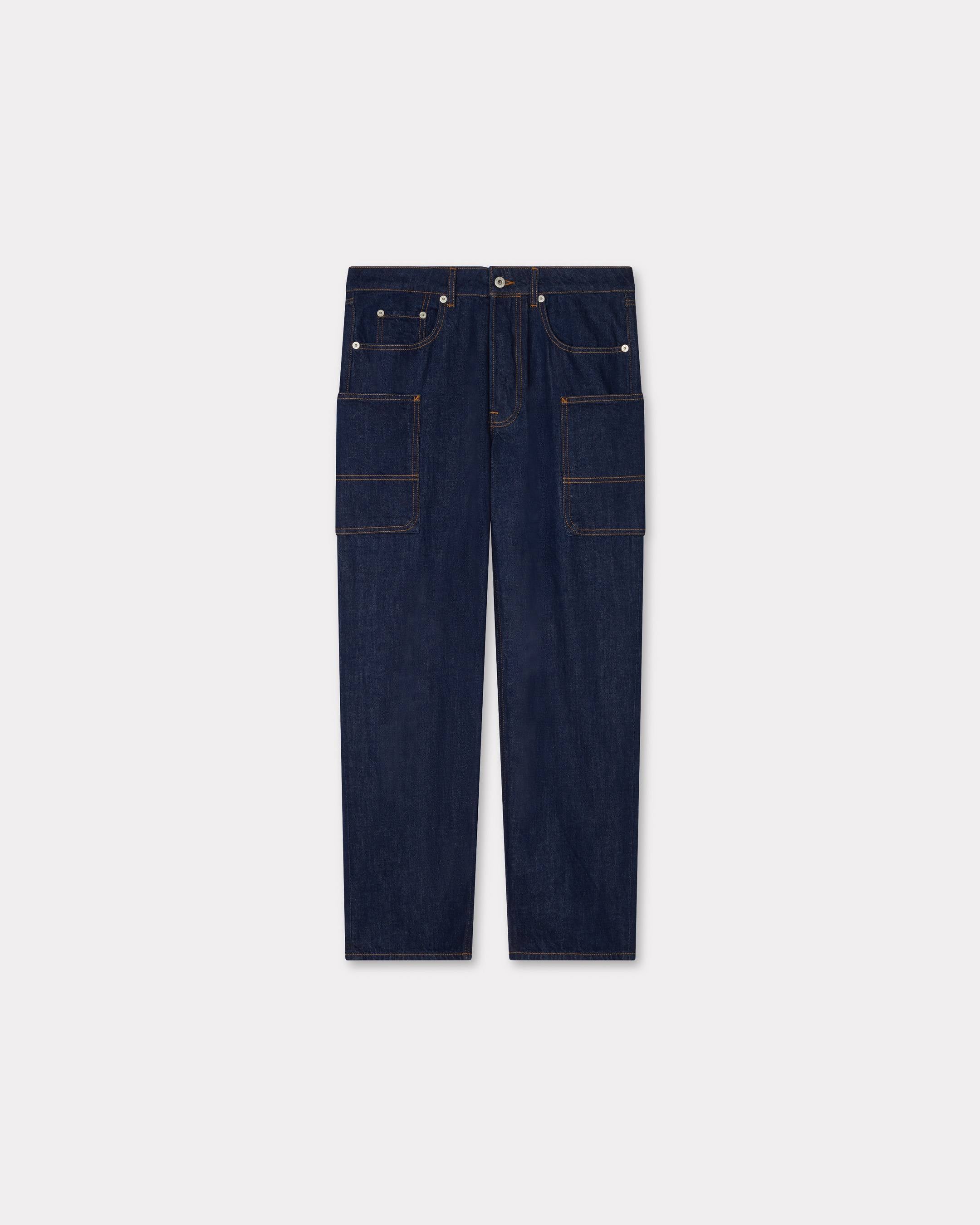 Kenzo Cargo Monkey Fit Jeans In Japanese Denim
